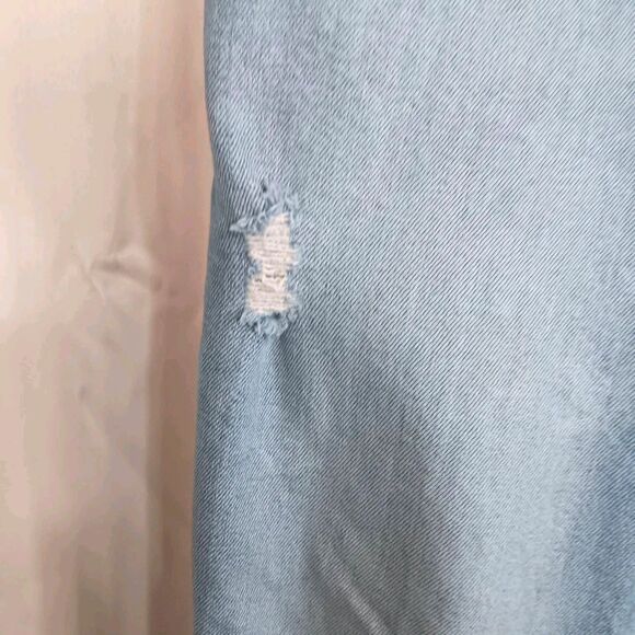 MADEWELL Perfect Vintage Jeans Women’s P SZ 30P Distressed Raw Hem Light Wash - Picture 3 of 14